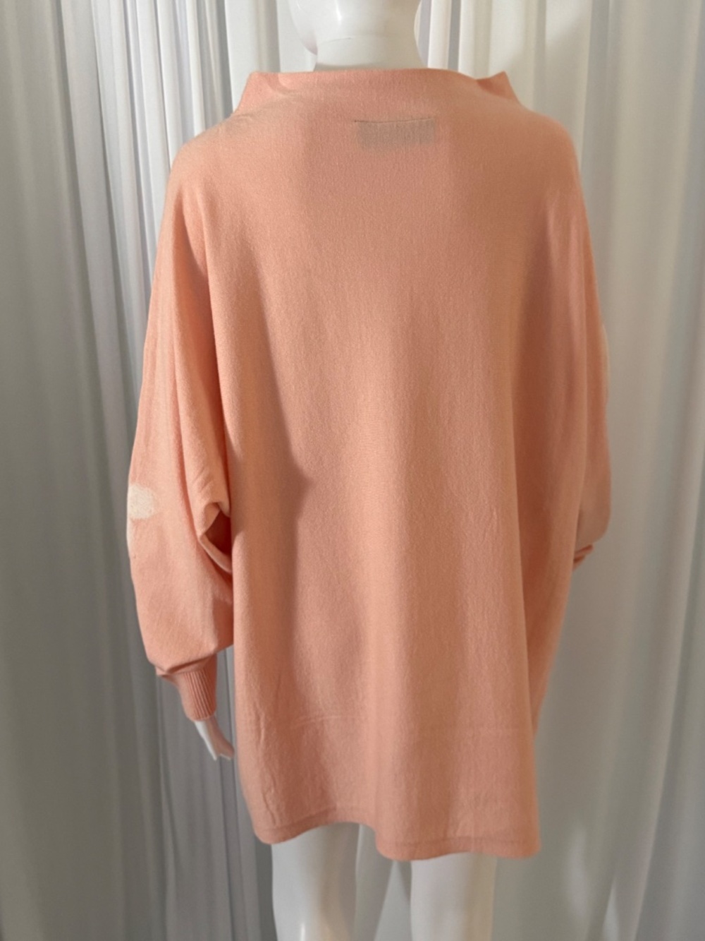 Nina Leonard Soft Floral Tunic Sweater 1X NWOT Peach Lightweight - Picture 5 of 16